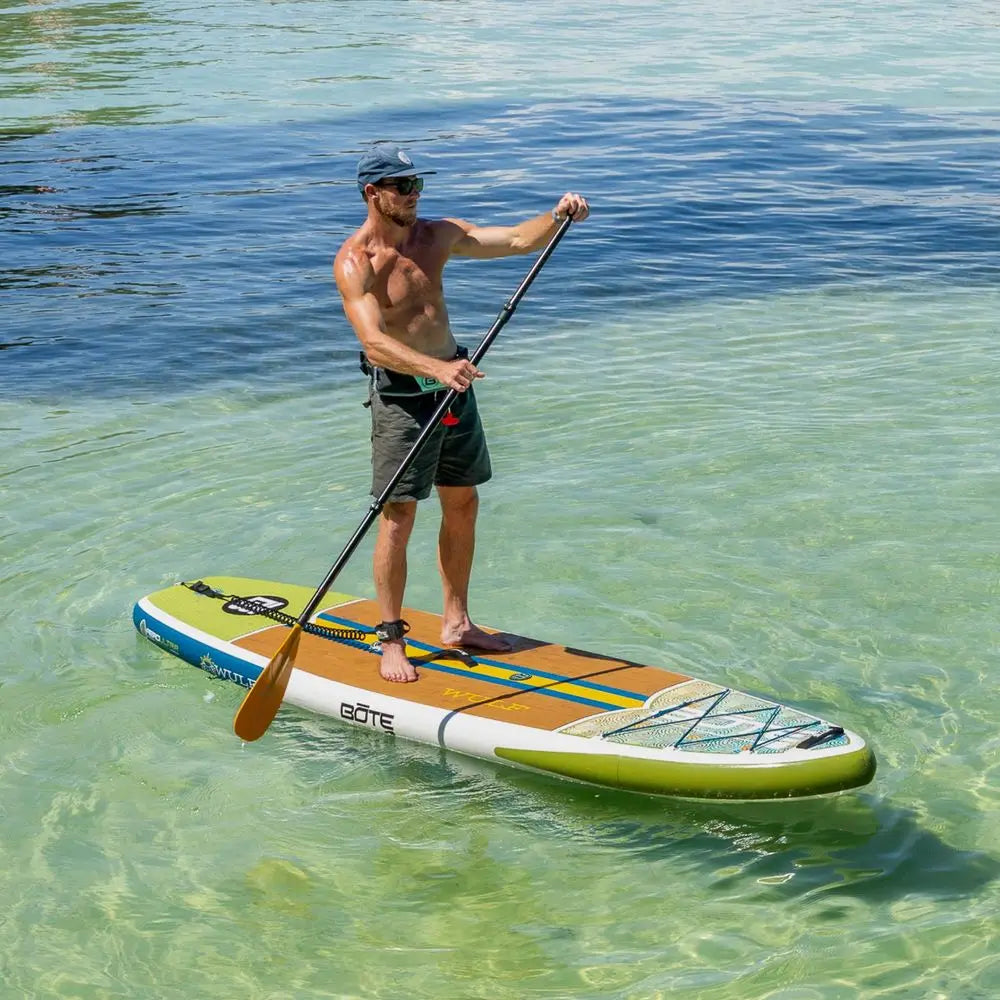 Wulf Aero Inflatable Stand Up Paddle Board Kit Includes Accessories Adjustable Paddle iSUP Travel Bag Blow Up Pump Safety SUP C
