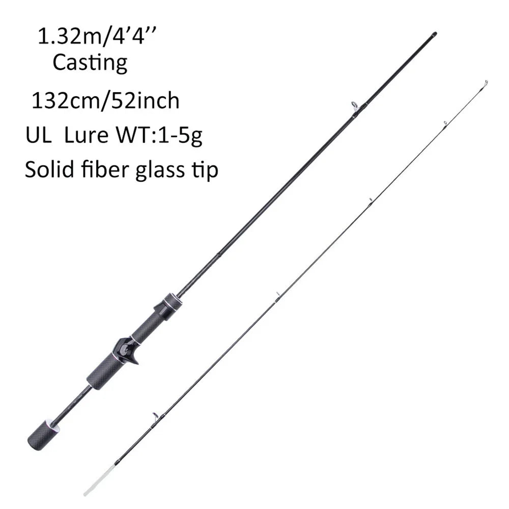 FISHINGFANS CARBON HANDLE UL ML FUJI O GUIDE X CROSS CARBON TAPE ULTRALIGHT MEDIUM LIGHT SPINNING CASTING FISHING ROD