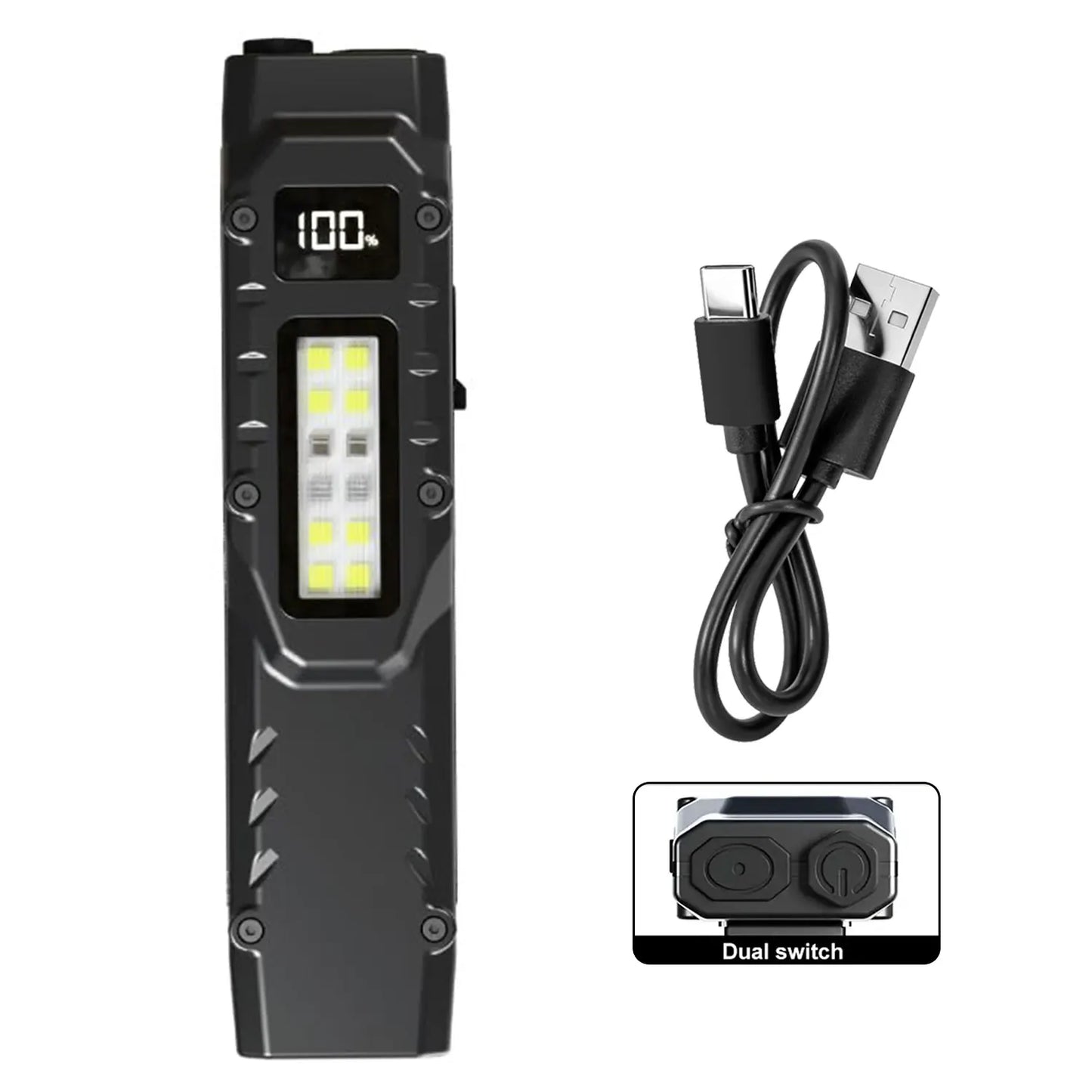 YEMAO F337X Powerful Led Flashlight 7 XTE Leds 3000 Lumens 200 Meters 18650 Battery Multi-color Auxiliary Lights EDC Torches