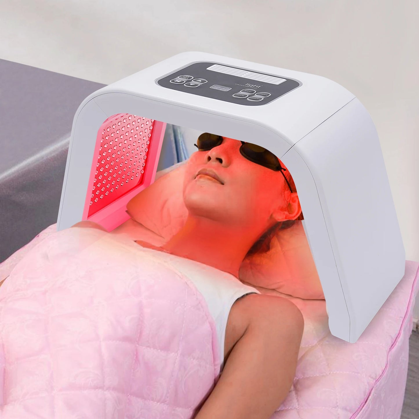 7 Color LED Light Therapy for Face, 7 in 1 Beauty Equipment for Skin Care at Home LED Mask Professional for SPA, AC100V-240V