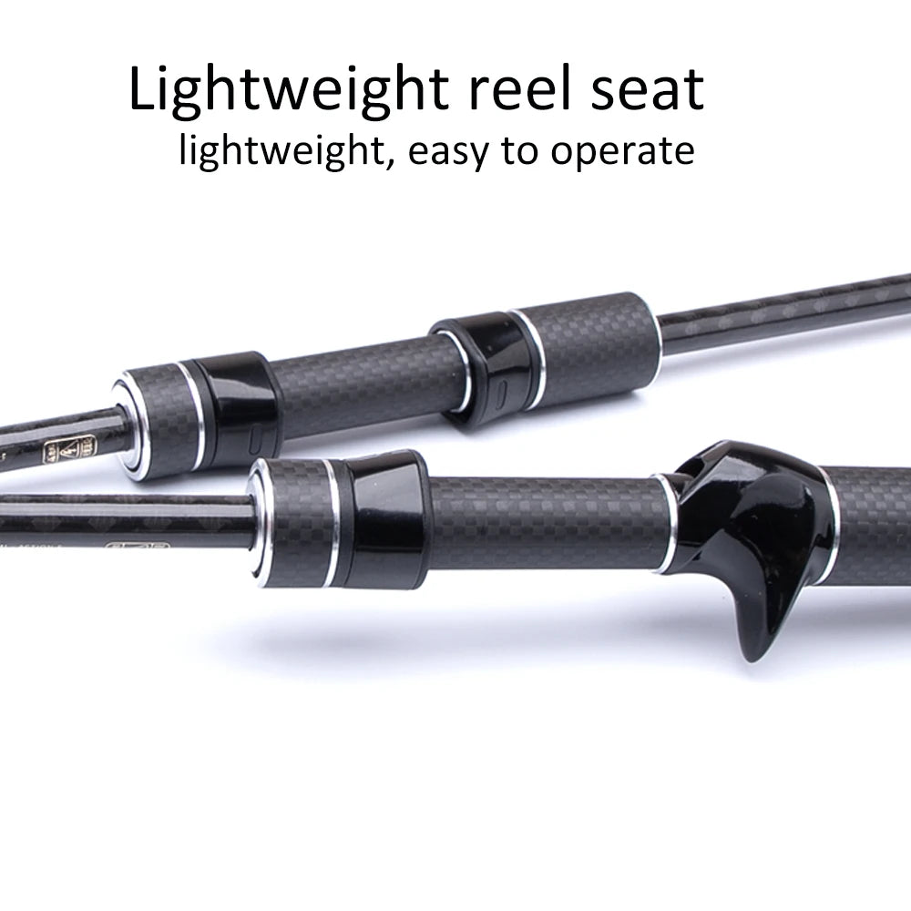 FISHINGFANS CARBON HANDLE UL ML FUJI O GUIDE X CROSS CARBON TAPE ULTRALIGHT MEDIUM LIGHT SPINNING CASTING FISHING ROD