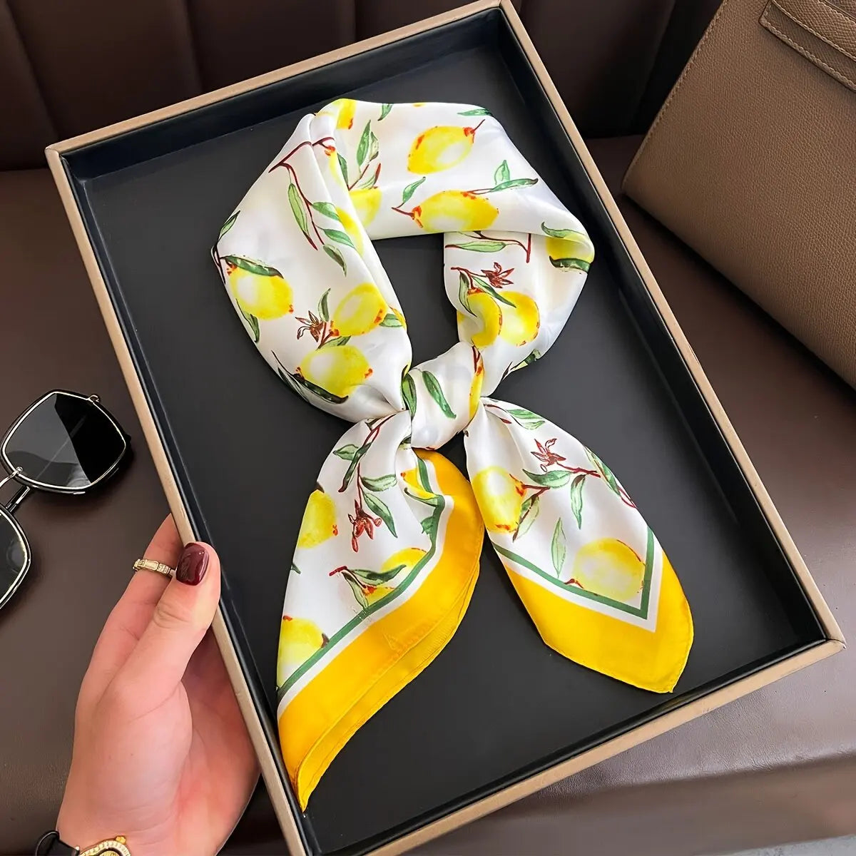 2026 New Fashion 70X70cmPrinted Women's Scarf Pashmina Silk Scarf Square Shawl Decorative Headband Neck Luxury Design Bandana