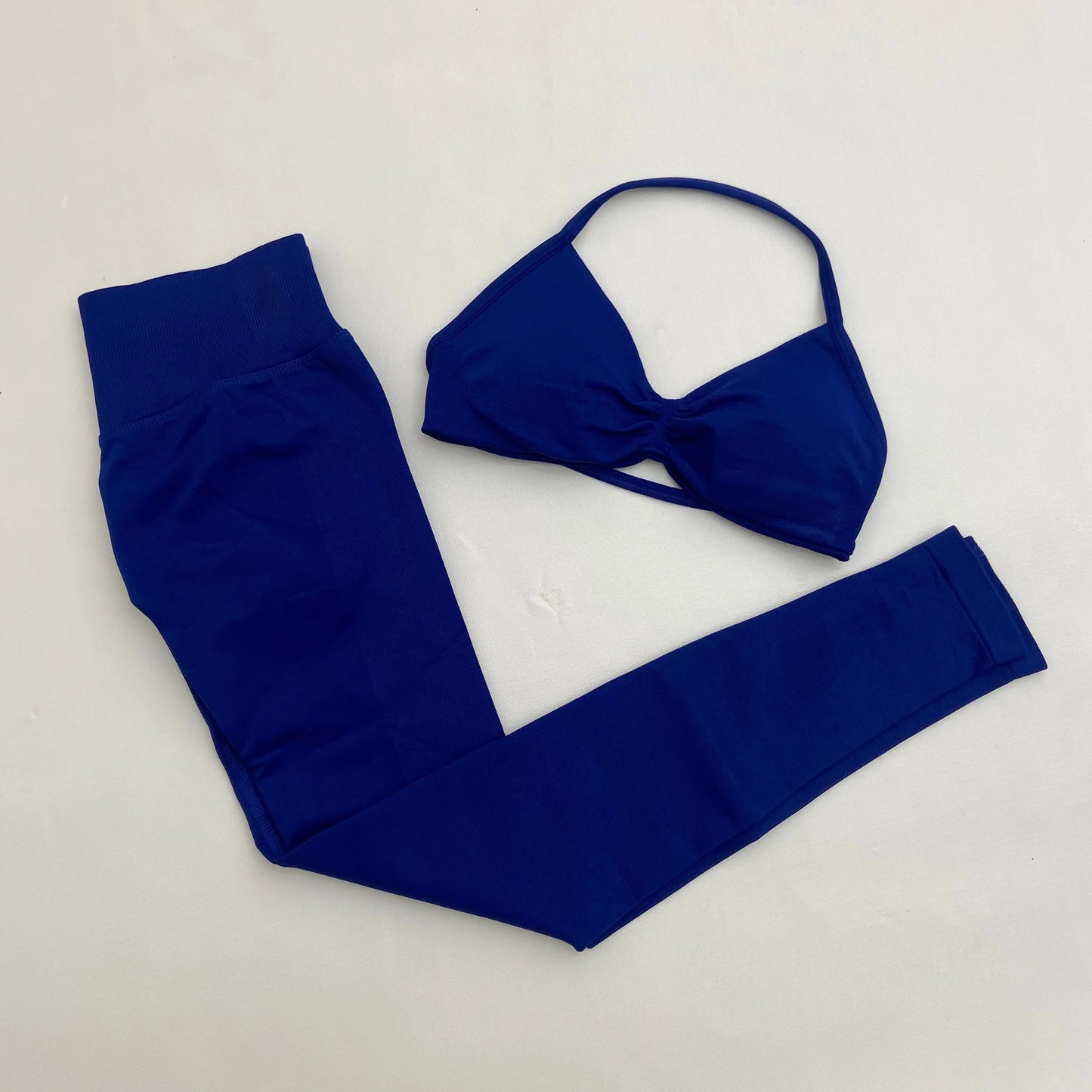 Yoga Strappy Bra Leggings Gym Set Women's Seamless High Elastic Gym Bra Vest Buttock lift Shorts Set Daily Exercise Sports Set