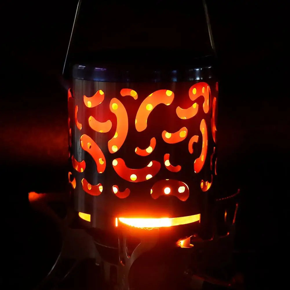 Stainless Steel Camping Mini Heater Tent Heating Cover Camping Heated Stove for Outdoor Backpacking Hiking Traveling BBQ