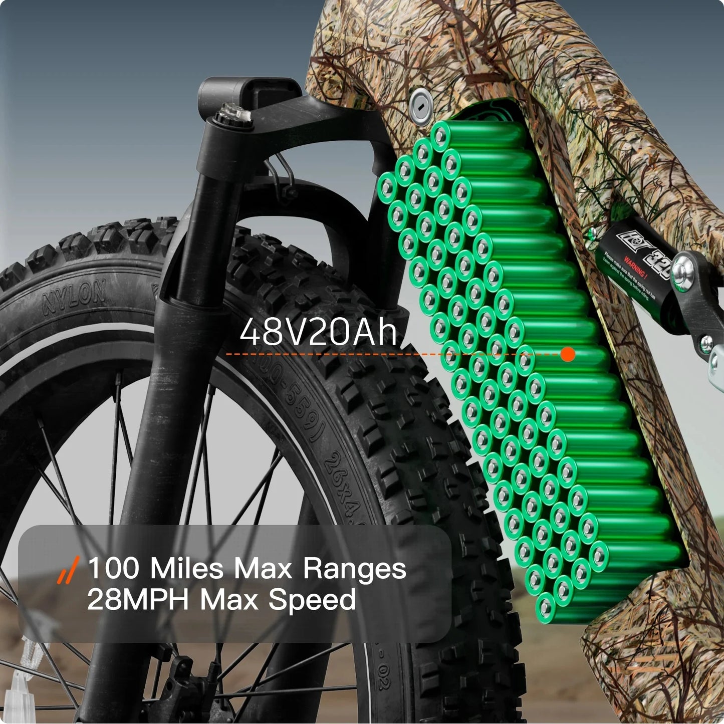 PUCKIPUPPY Labrador-pro Electric Bike 26" Fat Tire Full Suspension Electric Mountain Bike 1350W 48V 20AH Ebike 2-Year Warranty