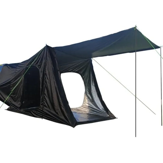Instant Camp Hub Tailgate Tent 3 Person Spacious Shelter with 3 Doors Universal Car Fit 2-Minute Setup