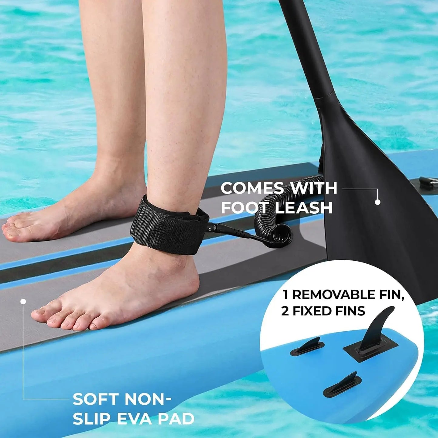 Inflatable Ultra-Light Stand Up Paddle Board 305cm for All Skill Levels with Premium SUP Paddleboard Accessories,Non-Slip Deck
