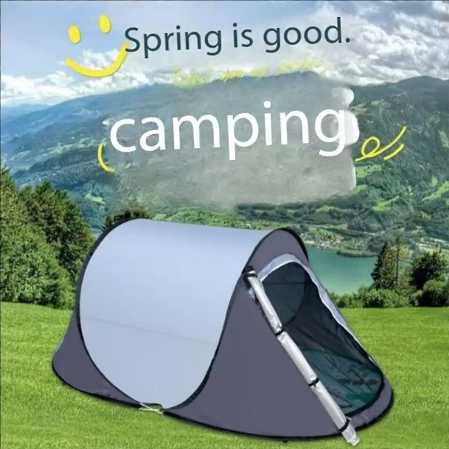 Hand-throw Automatic Open Camping Tent 1-2 Person Windproof Anti-mosquito Sunscreen Family Shelter Outdoor Beach Picnic tent