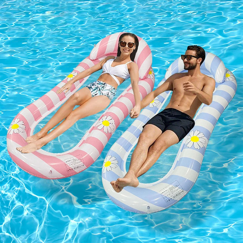 Inflatable Swim Mattress Water Hammock Adult Swim Tube Swim Accessory For Summer Water Sports Pool Float Air Mattress   ﻿ ﻿