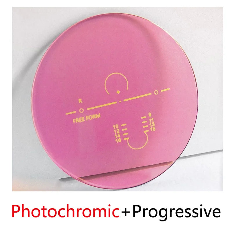 Color Progressive Photochromic Anti Blue Ray Multi Focus Prescription Lens Sunglasses Optical Diopter Lenses 1.56-1.74 MR-8 2pcs