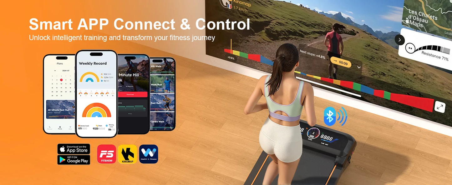 3.5HP Walking Pad Treadmill with 17% Auto Incline 12-Level,450 lbs RGB UI Screen,3 in 1 Under Desk Treadmill with Auto Incline