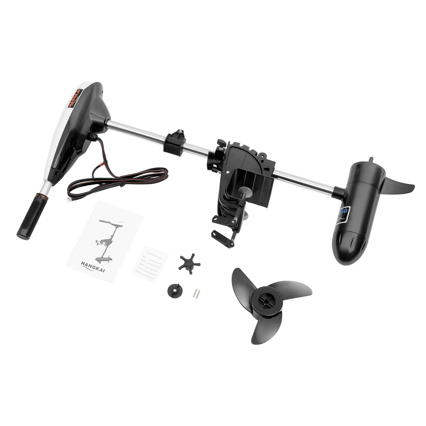 65lb Thrust Electric Outboard Motor 660W 5 Speed Adjustable Shaft Quiet Fishing Motor for Inflatable Boat Saltwater Freshwater