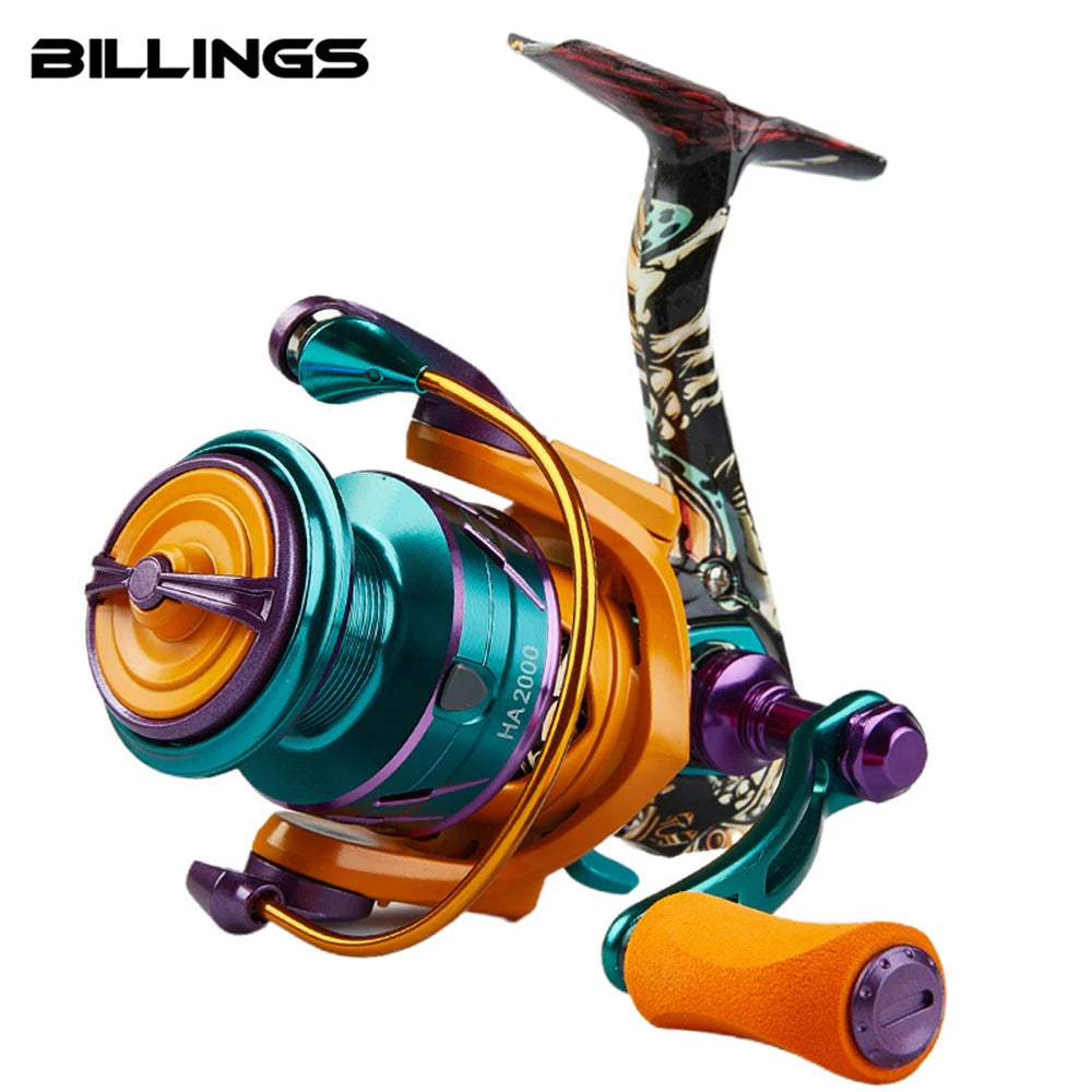 BILLINGS HA Spinning Reel, 22LB Max Drag,5.2:1 Gear Ratio,Metal Spool,CNC Rocker,Spinning Fishing Reel For Fresh Salt Water