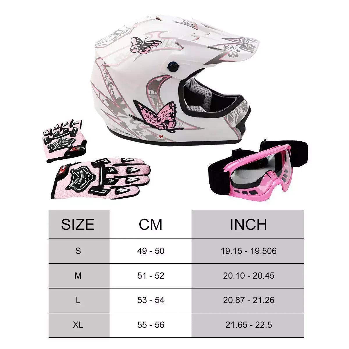 DOT Youth Helmet Child Kids Motorcycle Full Face Offroad Dirt Bike ATV S M L XL