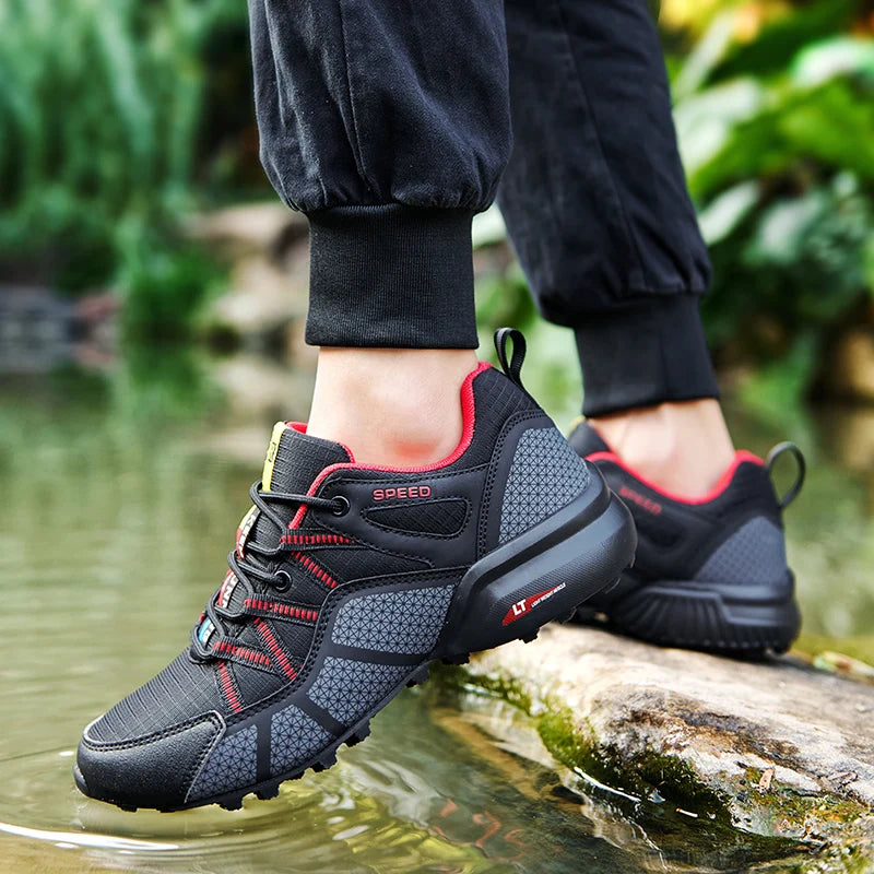 Men Women Hiking Shoes Waterproof Outdoor Trainers Lace-up Climbing Trekking Sneakers Mountain Walking Hunting Tactical Sneakers
