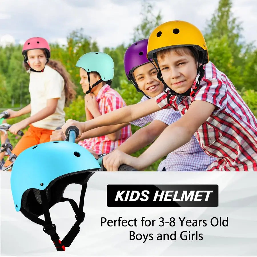8 Pcs Kids Bike Helmets Bulk CPSC Certified Toddler Skateboard Adjustable Kids Bike Helmet Ages 58 Years Old Boys Girls for Skat