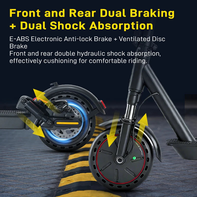 Mankeel MK085 Pro Electric Scooter 350W 36V Max 19MPH Dual Shock Absorption 19Miles Long Range Smart APP Commute E-scooter Adult