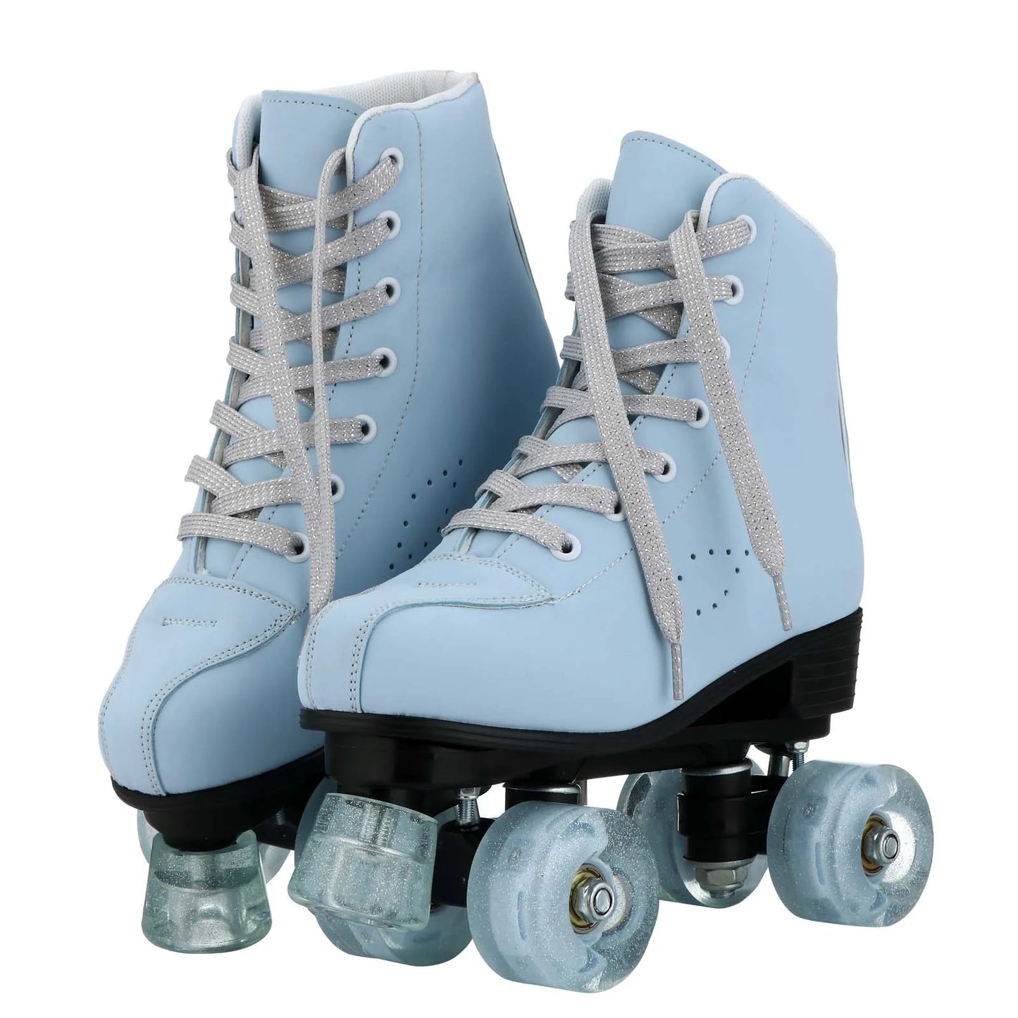 YYW Flashing Roller Skates For Women Double Row Quad Skate Shoes Adult Outdoor Indoor Skating Training Sneakers With 4 Wheels