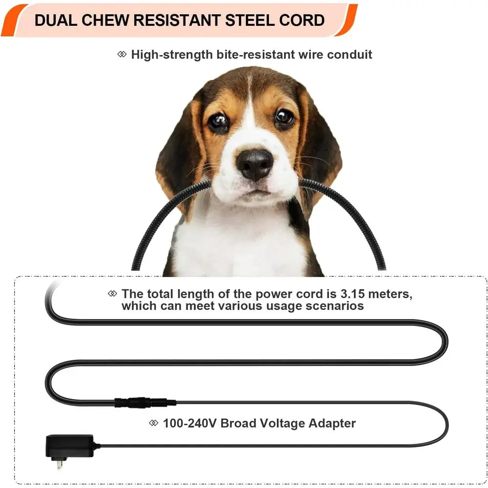 Heated Dog Bed with12V～24V Safe Voltage, Electric Heating Arthritis Orthopedic Dog Bed with Thickened Memory Foam, Heated Pet Be