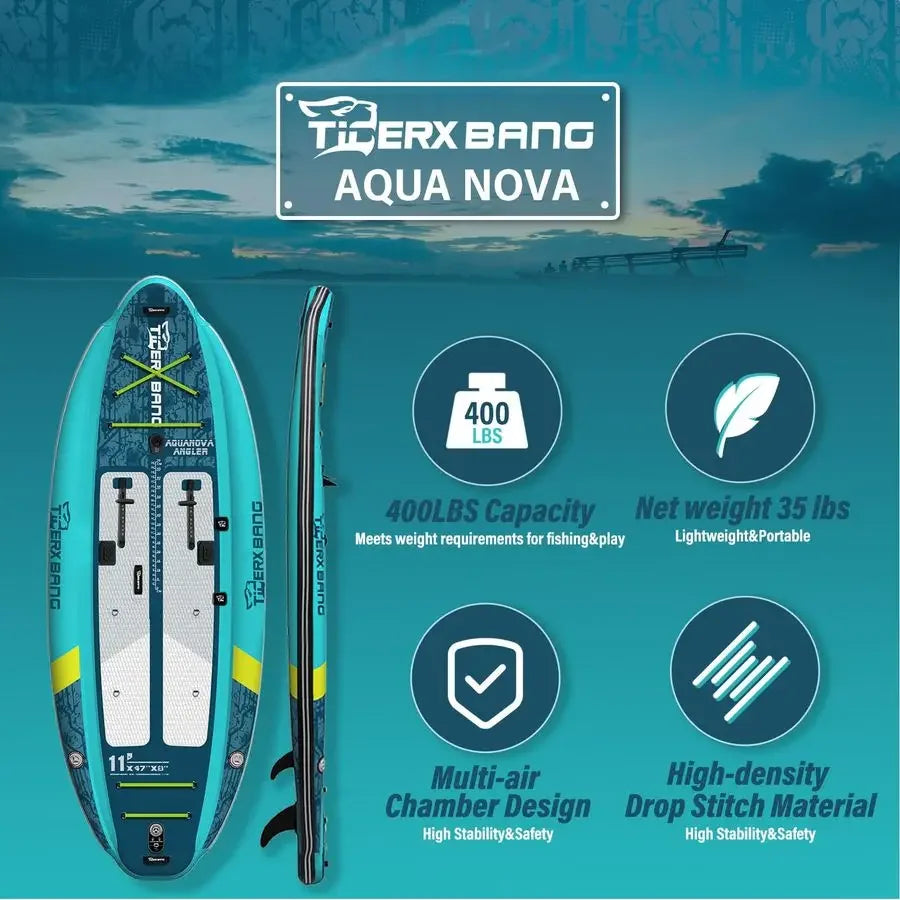 Inflatable Fishing Kayak, HighPerformance Inflatable KayakIdeal for Water Fishing Activities, Equipped with Comfortable Seats a