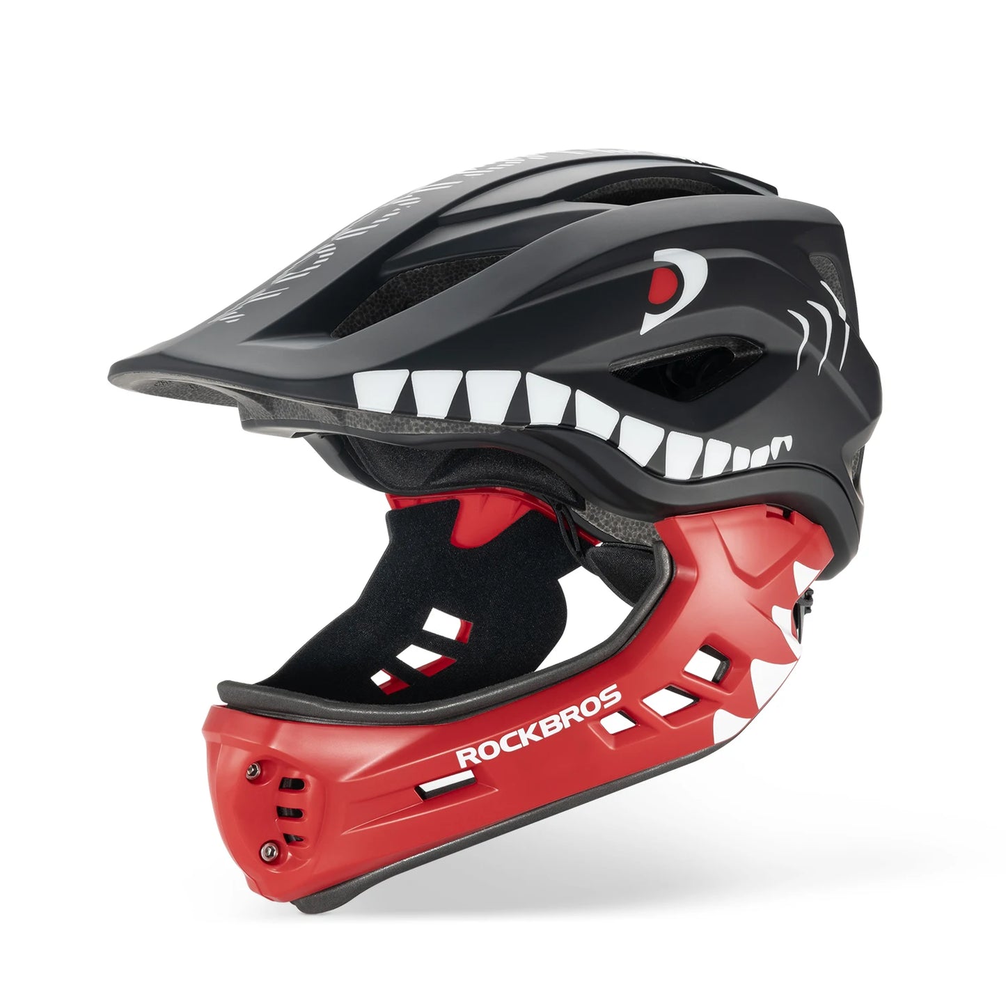 ROCKBROS Child Cycling Helmets Detachable Full Face Helmet Lightweight Adjustable Bicycle Scooter Helmet Safety Breathable