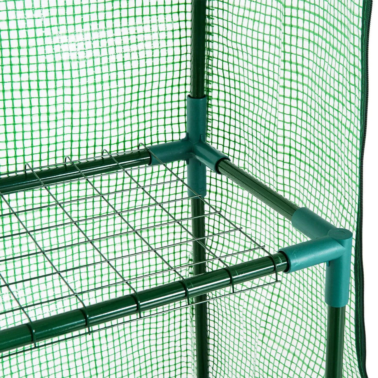56" X 29" X 77" Portable Walk-In Greenhouse W/4-Tier Shelves & Roll up Door