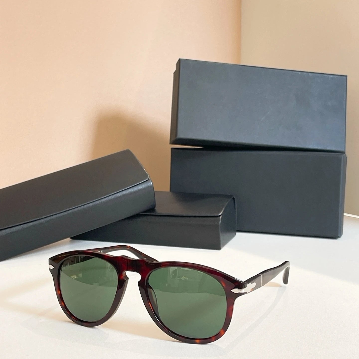 Luxury Vintage Punk Fashion Trend Sunglasses 649-S Oversize Design Glass Lens Solid Thick Acetate Oval Style Unisex Top Quality