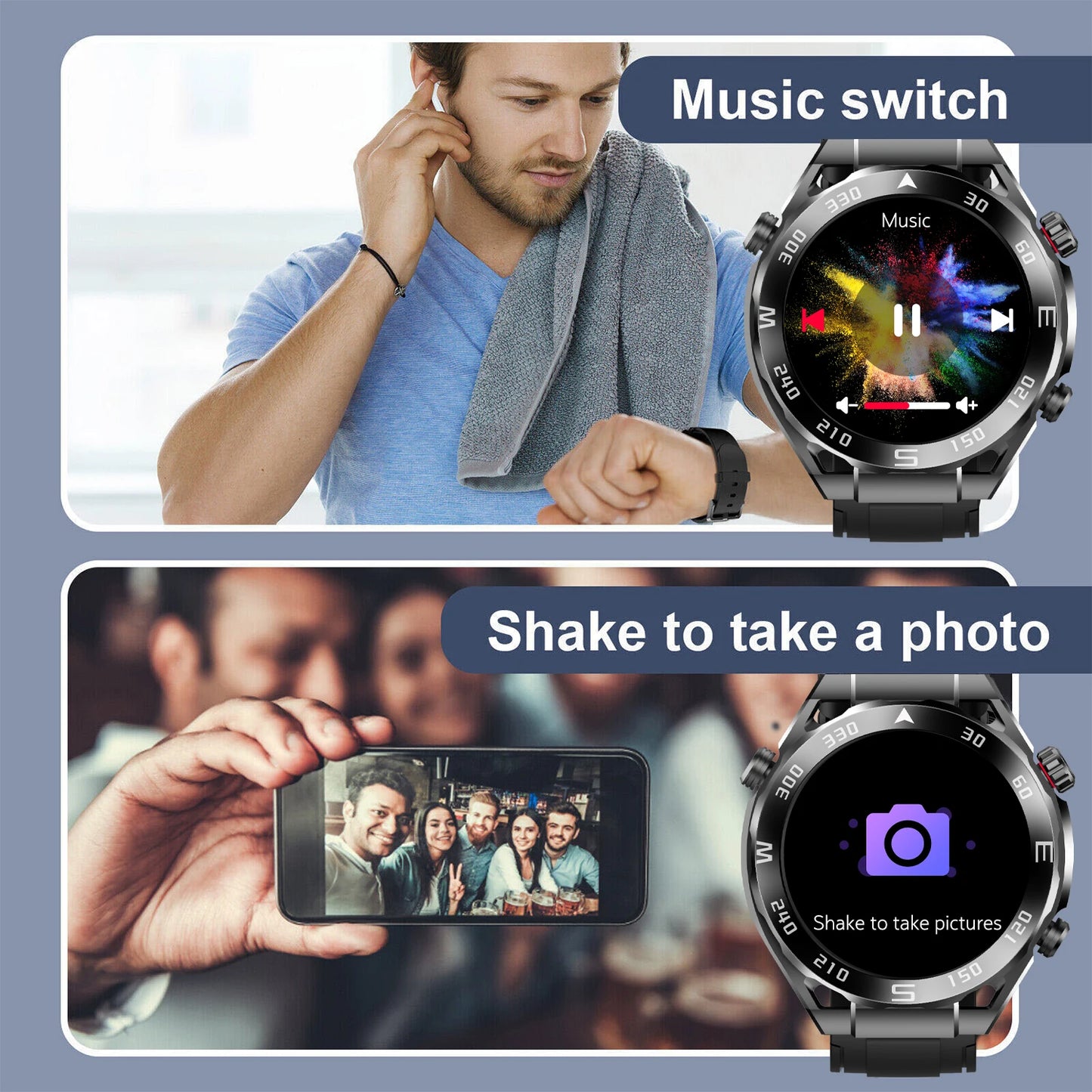 W&O X5 Pro Max Sports Smart Watch Man Woman Smartwatch BT Call Message Notification NFC Health Monitor Watches For Android IOS