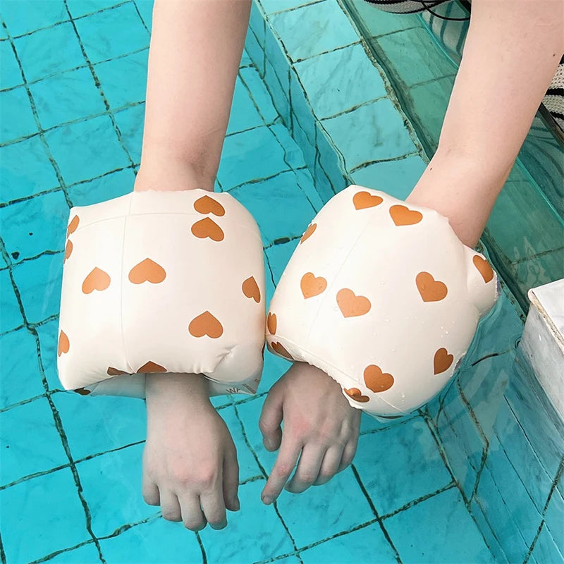 1 pair  Cartoon printing Swimming Arm Floaties， Inflatable Swim Arm Bands Floater Sleeves for Adults and Kids