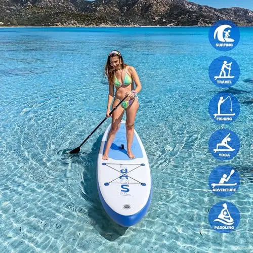 Inflatable Ultra-Light Stand Up Paddle Board for All Skill Levels with Premium SUP Paddleboard
