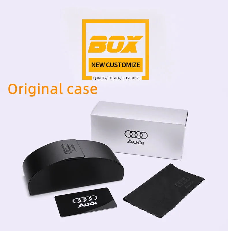 Audi Retro Oval UV400 Polarized Sunglasses for Men Women Motorcycle Glasses Anti-Glare Outdoor Adventure Shades 554