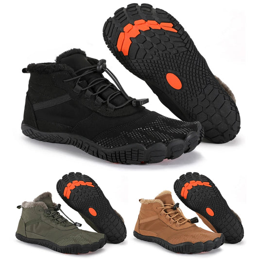 Women Men Winter Booties Warm Outdoor Work Shoes Anti-Slip Ankle Shoes Snow Casual Shoes for Trekking Climbing Working