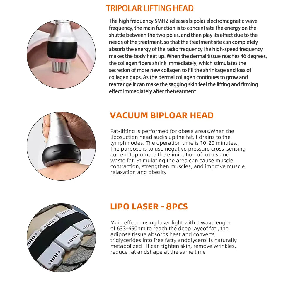 Nourishbelle 6in1 40K Ultrasonic Cavitation Machine for Weight Loss&Skin Tightening - Fast delivery from US warehouse + Free Gel