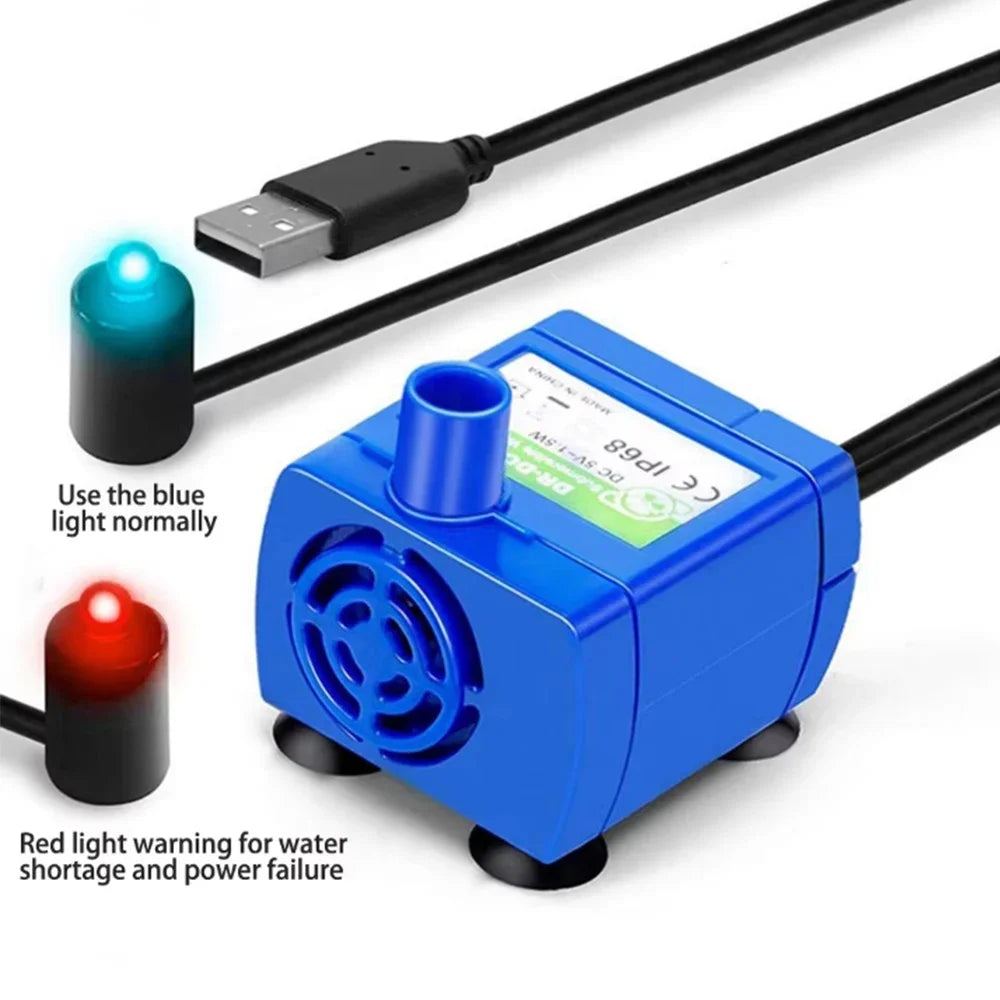 Cat Water Fountain LED Light Pet Water Pump Ultra-quiet brushless motor Replacement for Cat Drinking Dispenser Pet Accessories