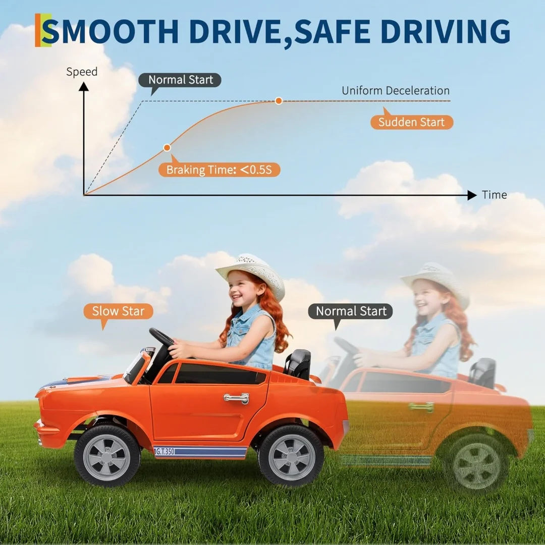 24V 7AH 2 Seater Ride on Licensed Shelby GT350, Ride on Cars with Remote Control, Ford Mustang Shelby Electric Vehicle