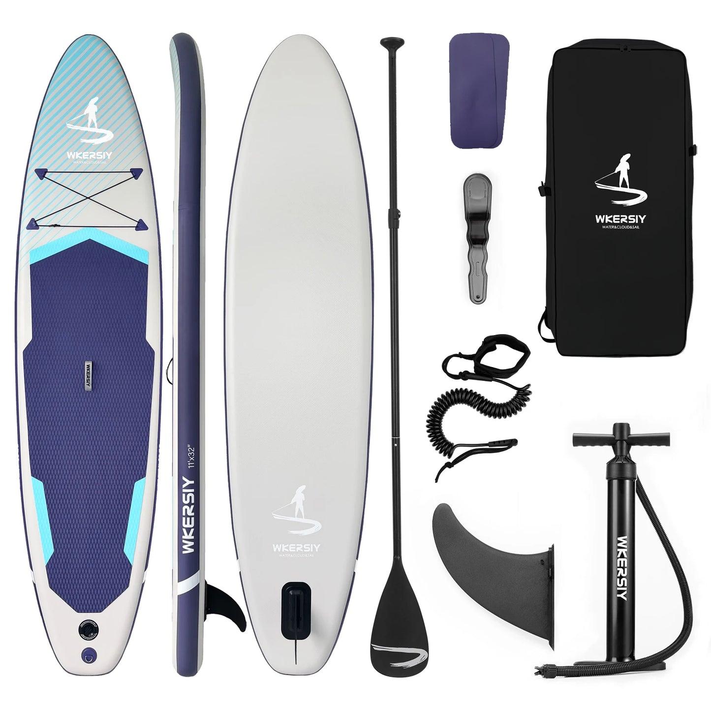 11'/335cm Inflatable Paddle Board Stand Up Paddleboard SUP for 2 Persons 32' Width 4 Colors with ISUP Accessories