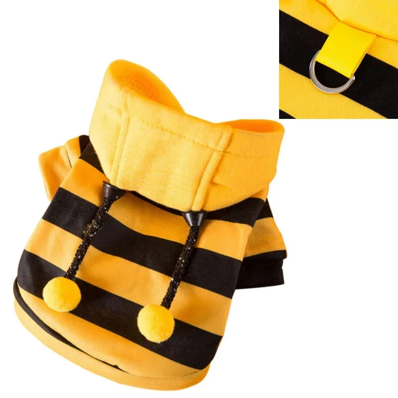 TONG Pet Hoodie Sweater - Warm Cold Weather Coat for Small Dogs Puppies & Cats, Christmas Halloween Party Costume