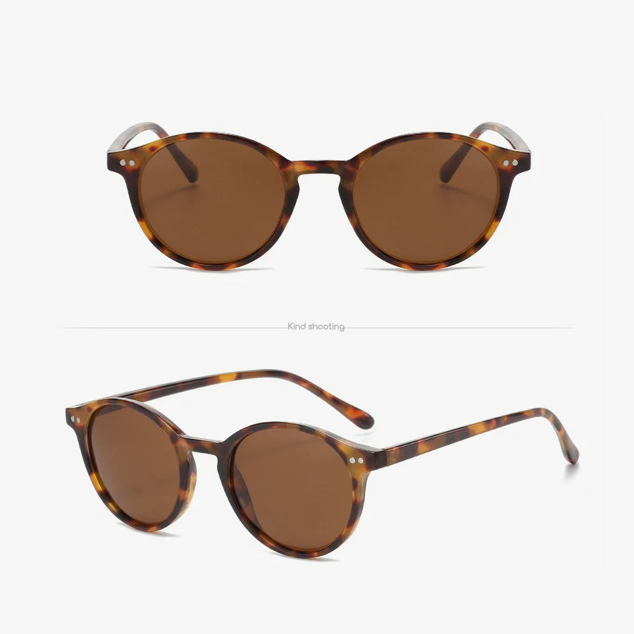 Toketorism Vintage Round Polarized Sunglasses For Women UV400 Men's Fashion Glasses