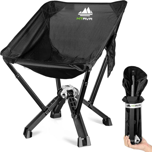 Portable Camping Chairs, Collapses to Size of Water Bottle, Lightweight Small Folding Chairs for Camping, Lawn, Travel, Picnics