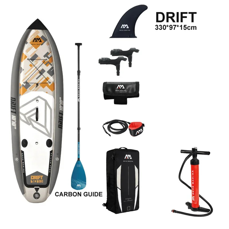 AQUA MARINA 330*97*15cm DRIFT inflatable sup board stand up paddle board, fishing SUP board surfing board with incubator A01010