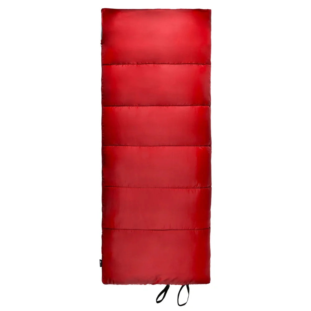 50F Warm Weather Sleeping Bag Compact Lightweight Camping Travel Quilt Machine Washable Insulated Polyester Fabric Stuff Sack