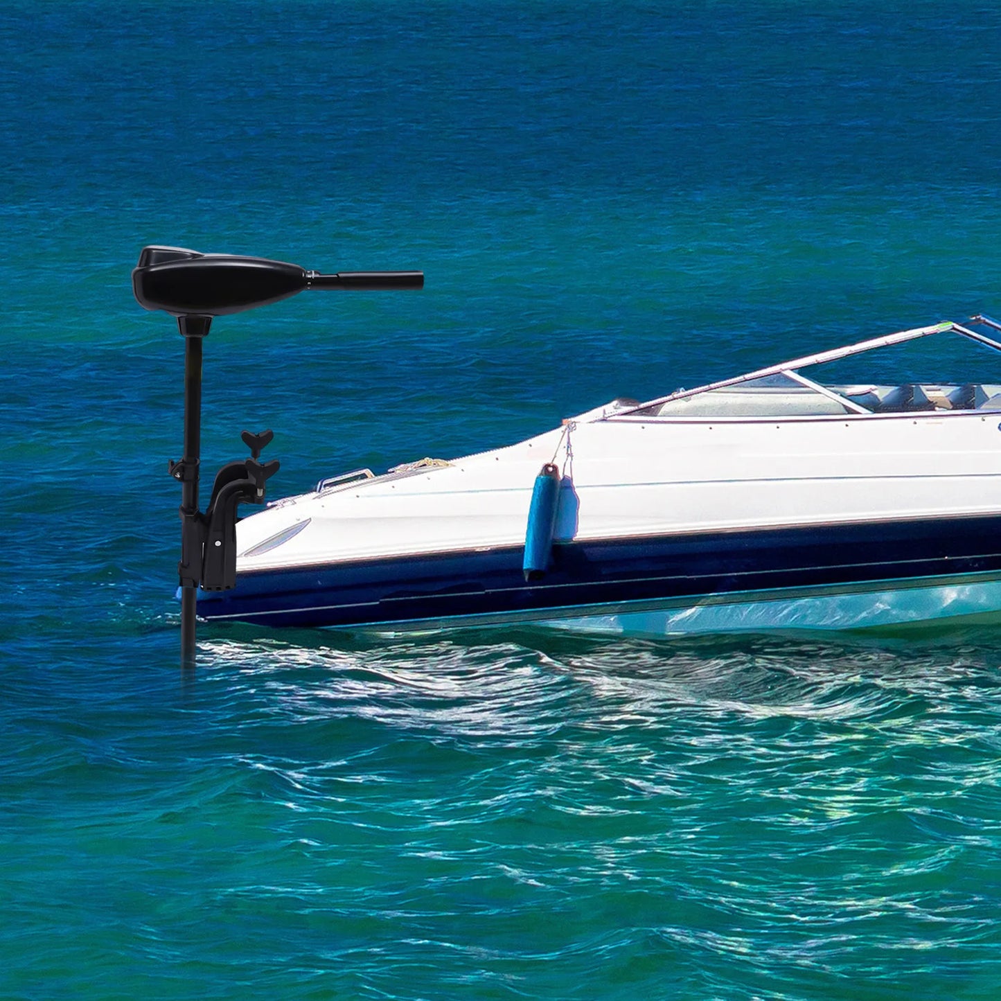 800W 12V Electric Outboard Engine Battery-powered Outboard Engines Low Noise 55lbs Thrust  for Kayaks, Plastic Boats, etc