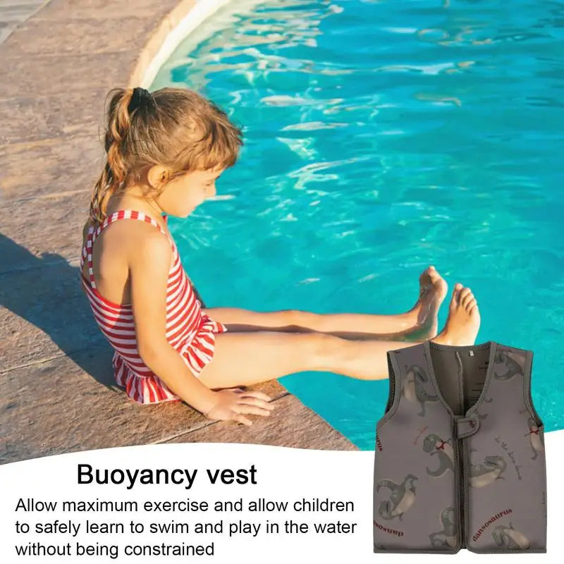 Infant Life Vest Neoprene Swimming Float Jacket Soft Learn To Swim Vest Pool Float Swimwear Quick Dry For Boys Girls Kids