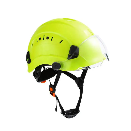 Safety Hard Hat ABS Helmet Adjustable with Visor 6Point Suspension Perfect for Construction and Climbing