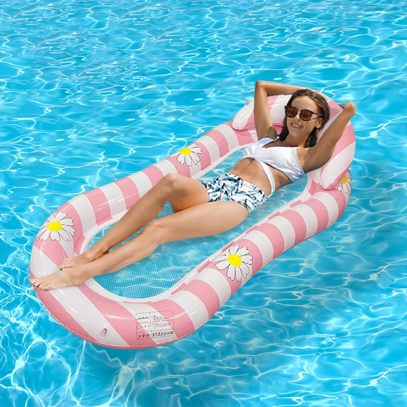 Inflatable Swim Mattress Water Hammock Adult Swim Tube Swim Accessory For Summer Water Sports Pool Float Air Mattress   ﻿ ﻿