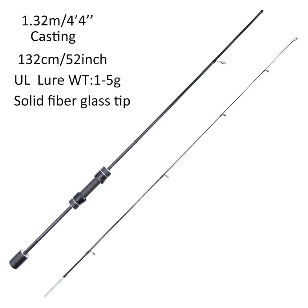 FISHINGFANS CARBON HANDLE UL ML FUJI O GUIDE X CROSS CARBON TAPE ULTRALIGHT MEDIUM LIGHT SPINNING CASTING FISHING ROD