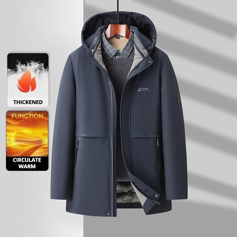 Top Grade Thick Fashion Casual Designer Outerwear Hooded Winter Warm Parka Coat Mens Newest Jacket Windbreaker Mens Clothes