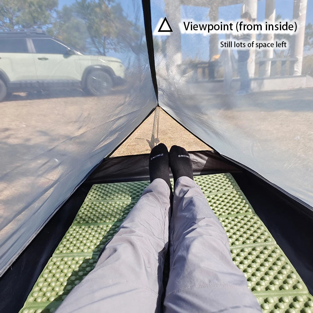A-Tower Mesh Tent Outdoor Backpacking Camping Hiking Portable Inner Tent Anti-mosquito and Insect Solo Poleless Bivy Tent