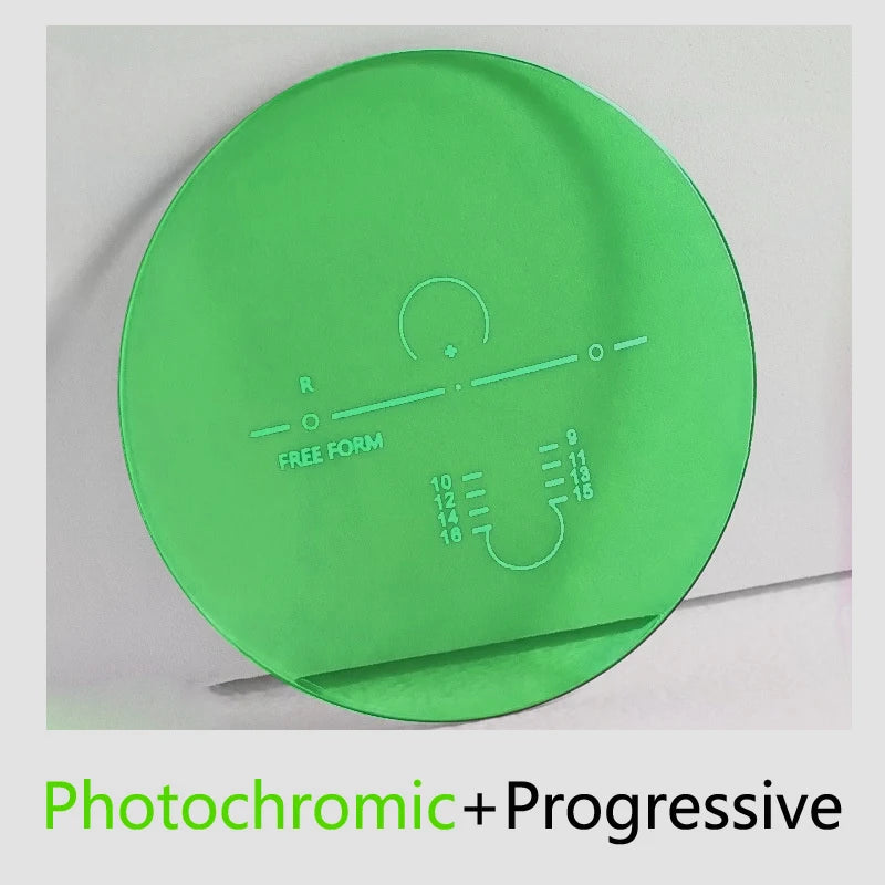 Color Progressive Photochromic Anti Blue Ray Multi Focus Prescription Lens Sunglasses Optical Diopter Lenses 1.56-1.74 MR-8 2pcs