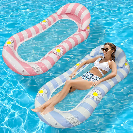 Inflatable Swim Mattress Water Hammock Adult Swim Tube Swim Accessory For Summer Water Sports Pool Float Air Mattress   ﻿ ﻿